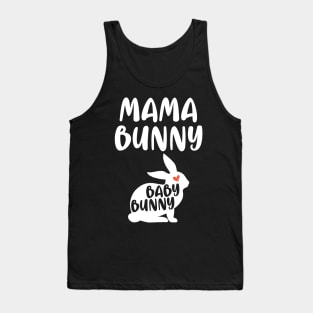 Womens Mama Bunny Baby Bunny Tshirt - Funny Couple Gift Shirt Tank Top